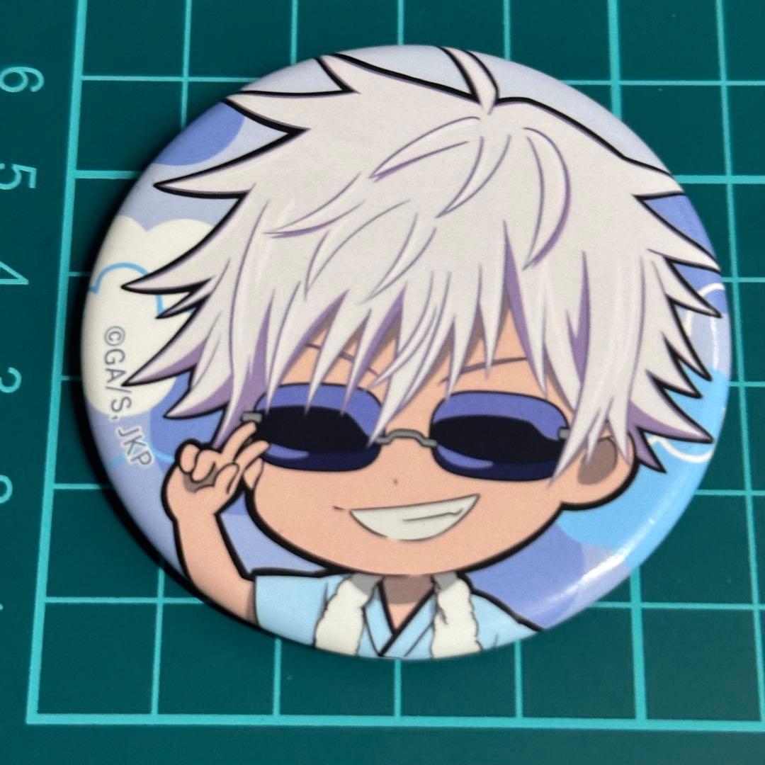 呪術廻戦×極楽湯・RAKU SPA 極楽 じゅじゅやすみ 缶バッジ 五条悟