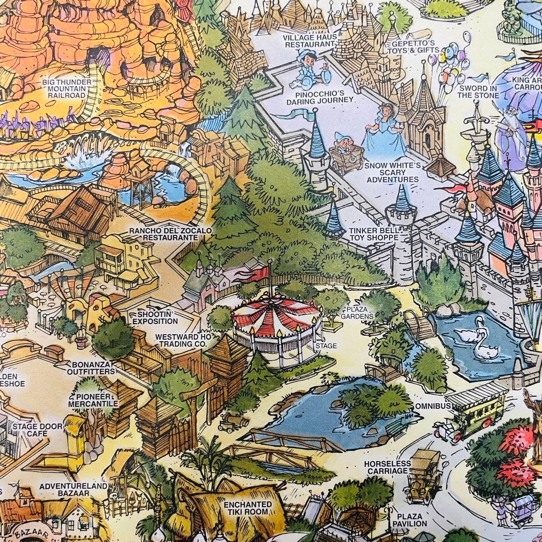 ディズニーランド【2001年版】園内マップポスター（カリフォルニア
