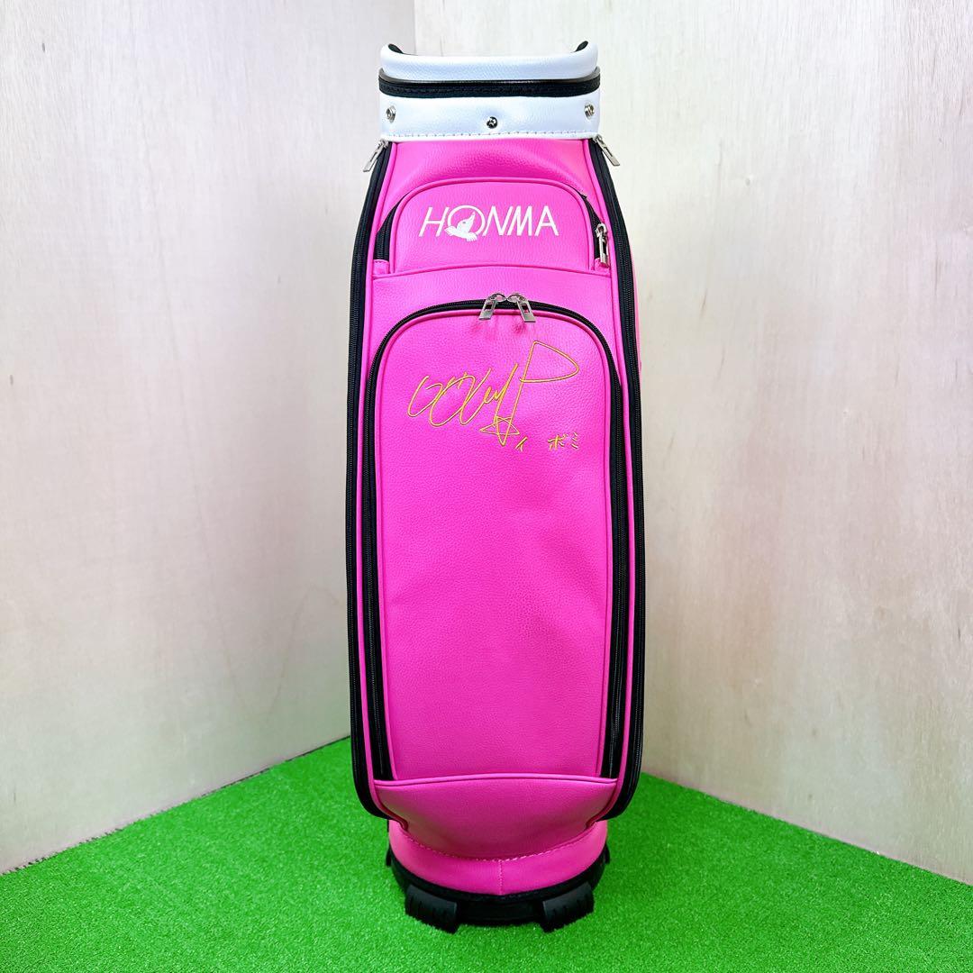 美品】 HONMA キャディバッグ イ•ボミ サイン刺繍 限定モデル ホンマ