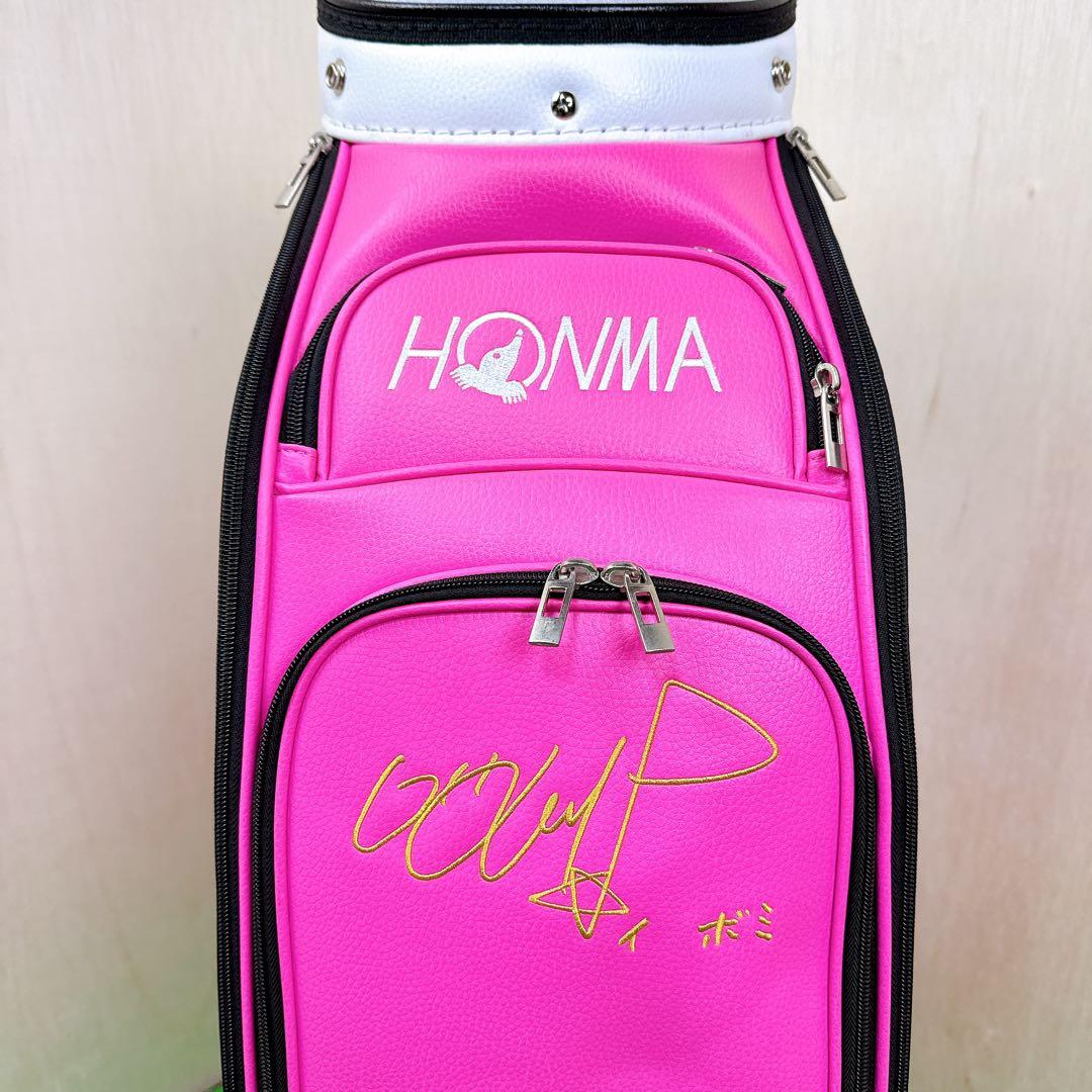 美品】 HONMA キャディバッグ イ•ボミ サイン刺繍 限定モデル ホンマ