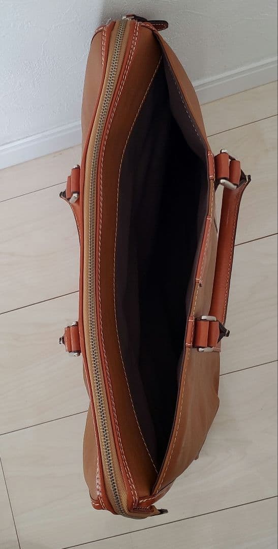 DEUXMONCX デュモンクス ブラウン レザー ビジネスバッグ - メルカリ