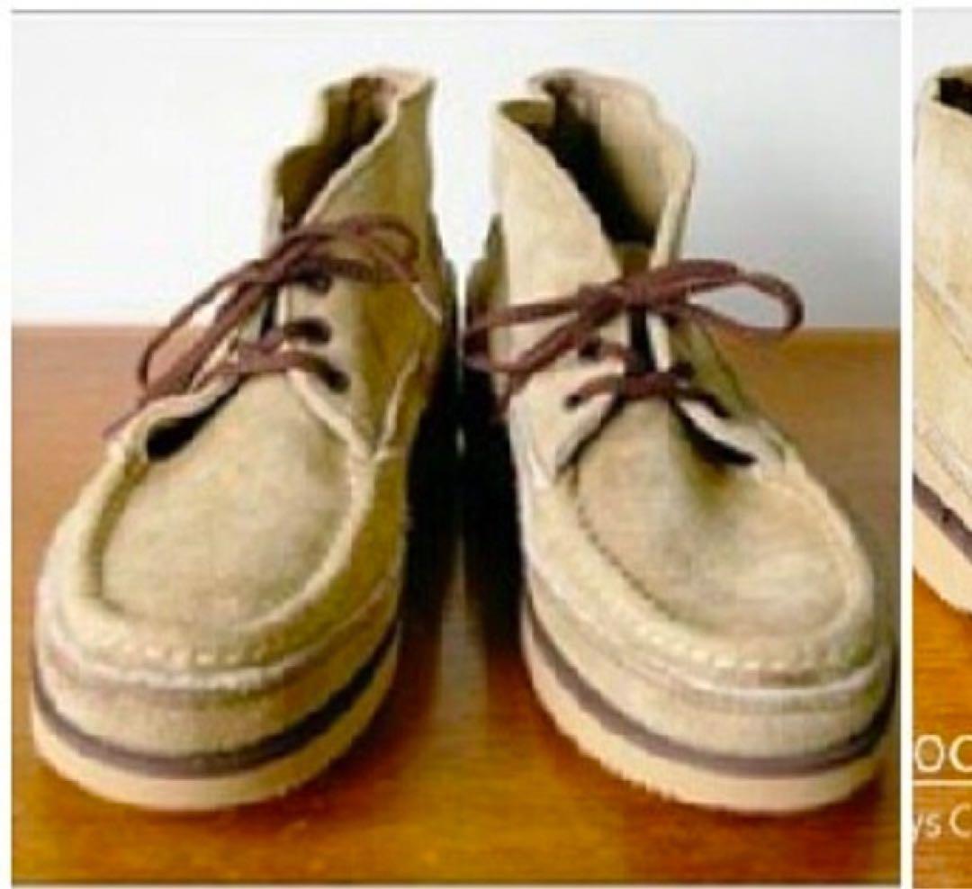 ラッセルモカシン　Vibramソール ベージュ モカシン・デッキシューズ ラッセルモカシン キャンプモカシン デッキシューズ vibram#9105ソール