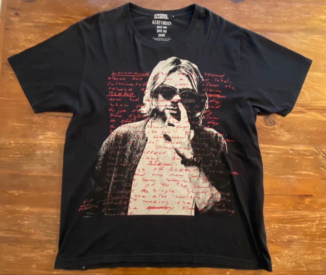 ヒステリックグラマー カードコバーン NIRVANA Tee 木村拓哉さん着用