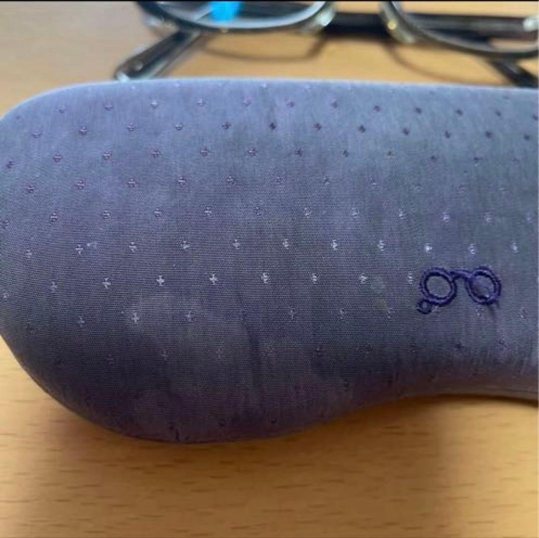 白山眼鏡店 ブラック 縞 ケース付き