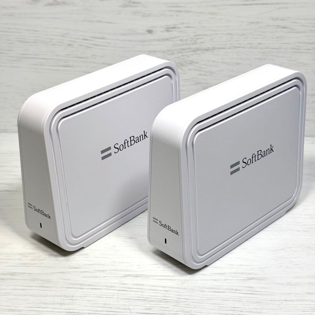 訳アリ☆SoftBank メッシュWi-Fi 2個セット 取扱説明書付き - メルカリ