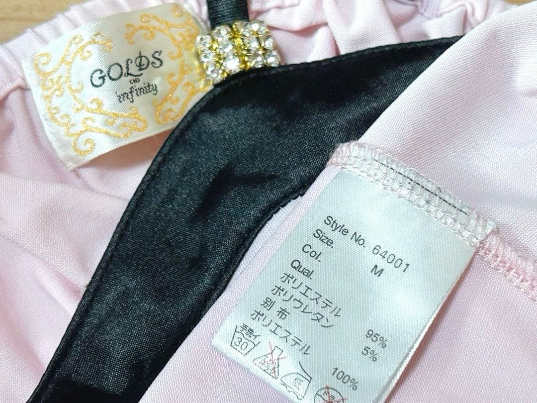GOLDS♡肩紐ビジュー付き♡サテン×シフォン♡ラッフルフリルキャミ