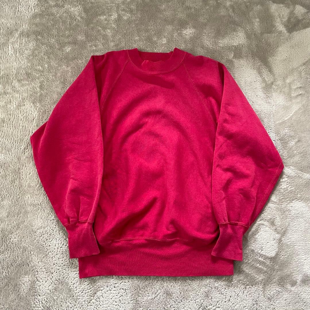 90s USA製　目無し ポケットあり　リバースウィーブ スウェット 90s USA製 チャンピオン 無地 白系 リバースウィーブ スウェット 袖目