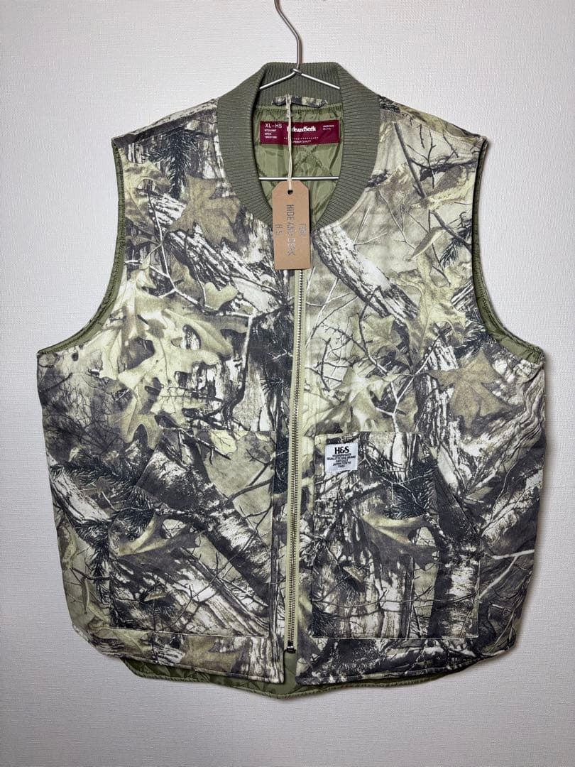 キムタク着 ハイドアンドシーク カモ ジップ ワーク ベスト GDC XL