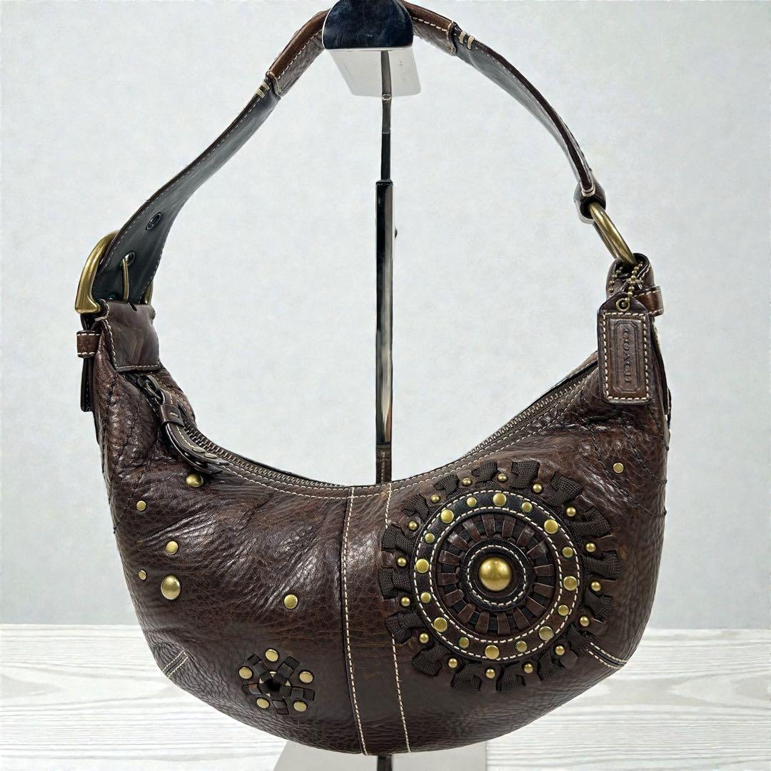 バッグ Coach Mia Studded Hobo Shoulder Bag Coach Mia Studded Hobo Shoulder Bag - メルカリ