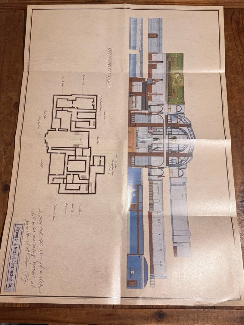 バイオハザード ラクーンシティマップ ポリス地図 ポスター RE:3 RE:2