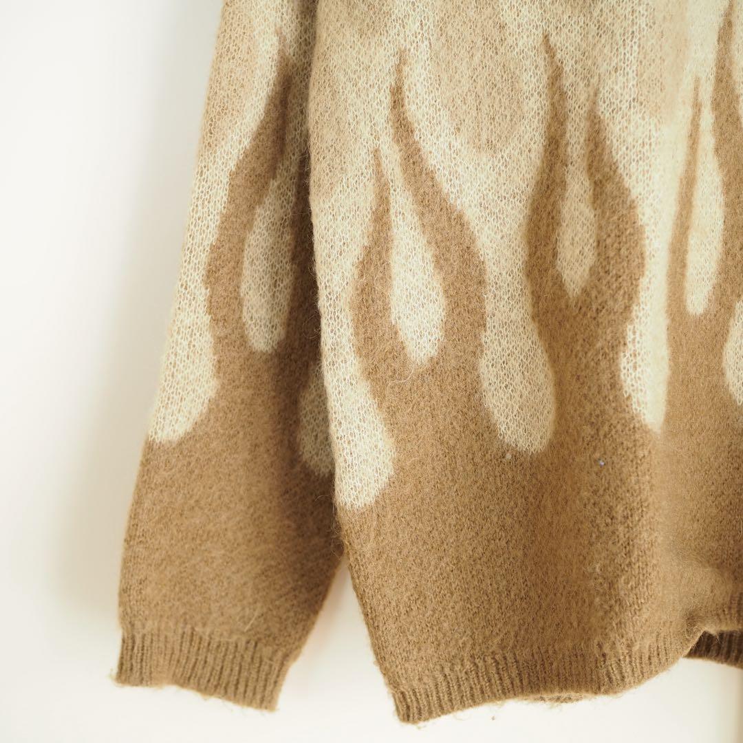 17AW/RADIALL/FIRE PATTERN/MOHAIR KNIT/L - メルカリ