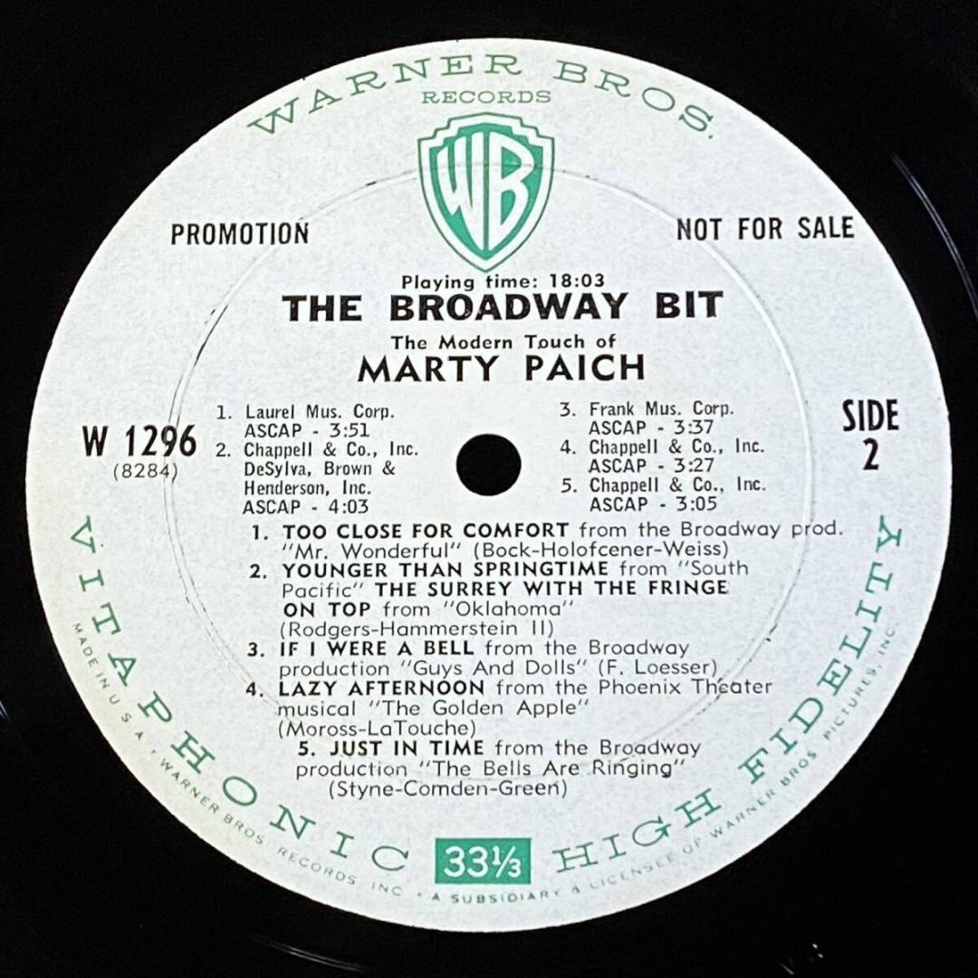 ☆超希少プロモ盤【USオリジナル／MONO／深溝DG】マーティ・ペイチ