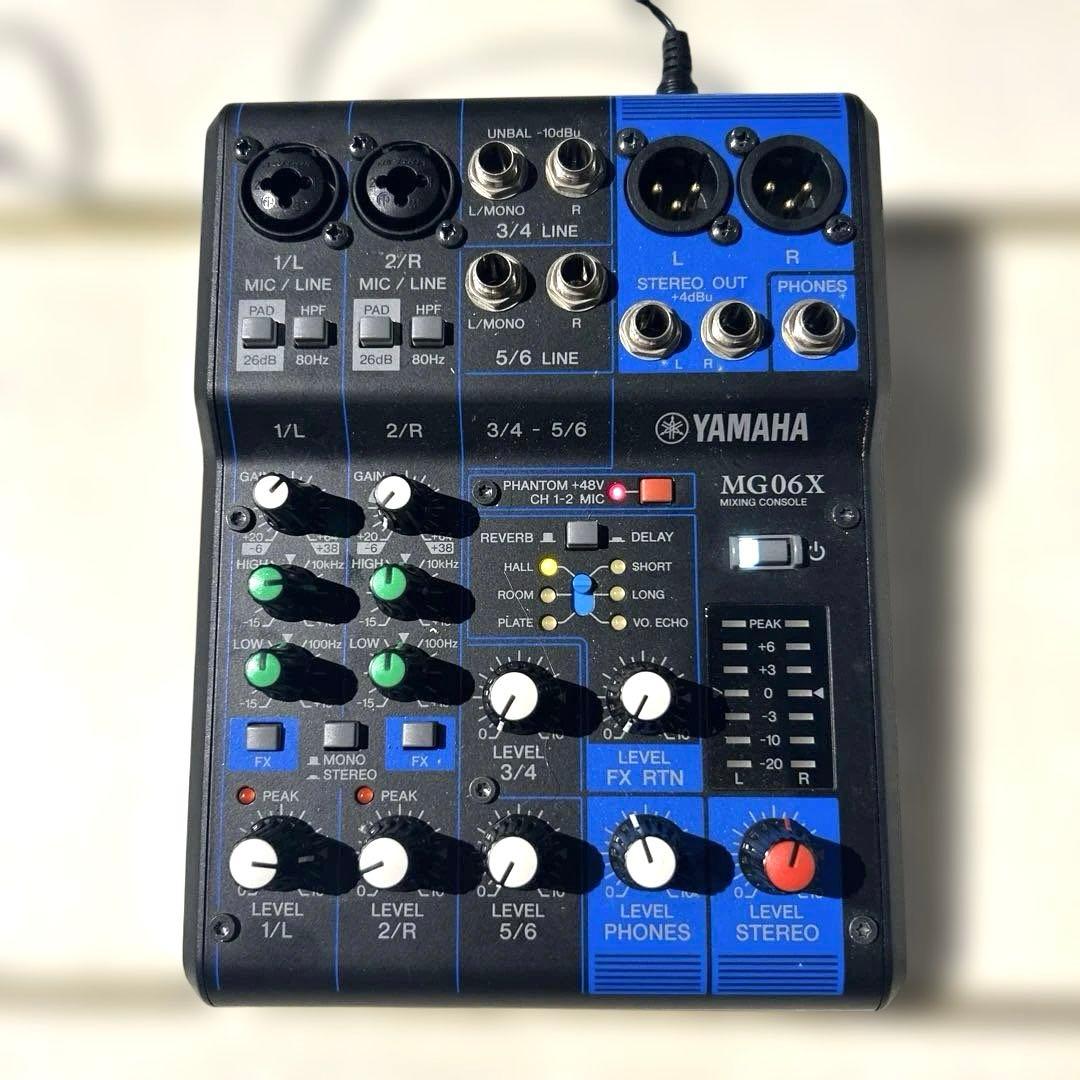 YAMAHA MG06X ミキサー 本体 ACアダプター付 YAMAHA MG06X 【6ch アナログミキサー】 ｜イケベ楽器店オンラインストア