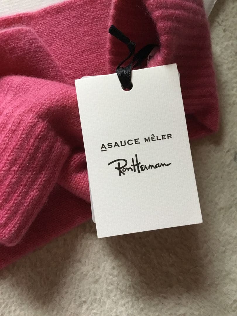 専用です　アソースメレ　カシミアグローブ ASAUCE MELER | ミドルゲージカシミヤ フィンガーレスグローブ