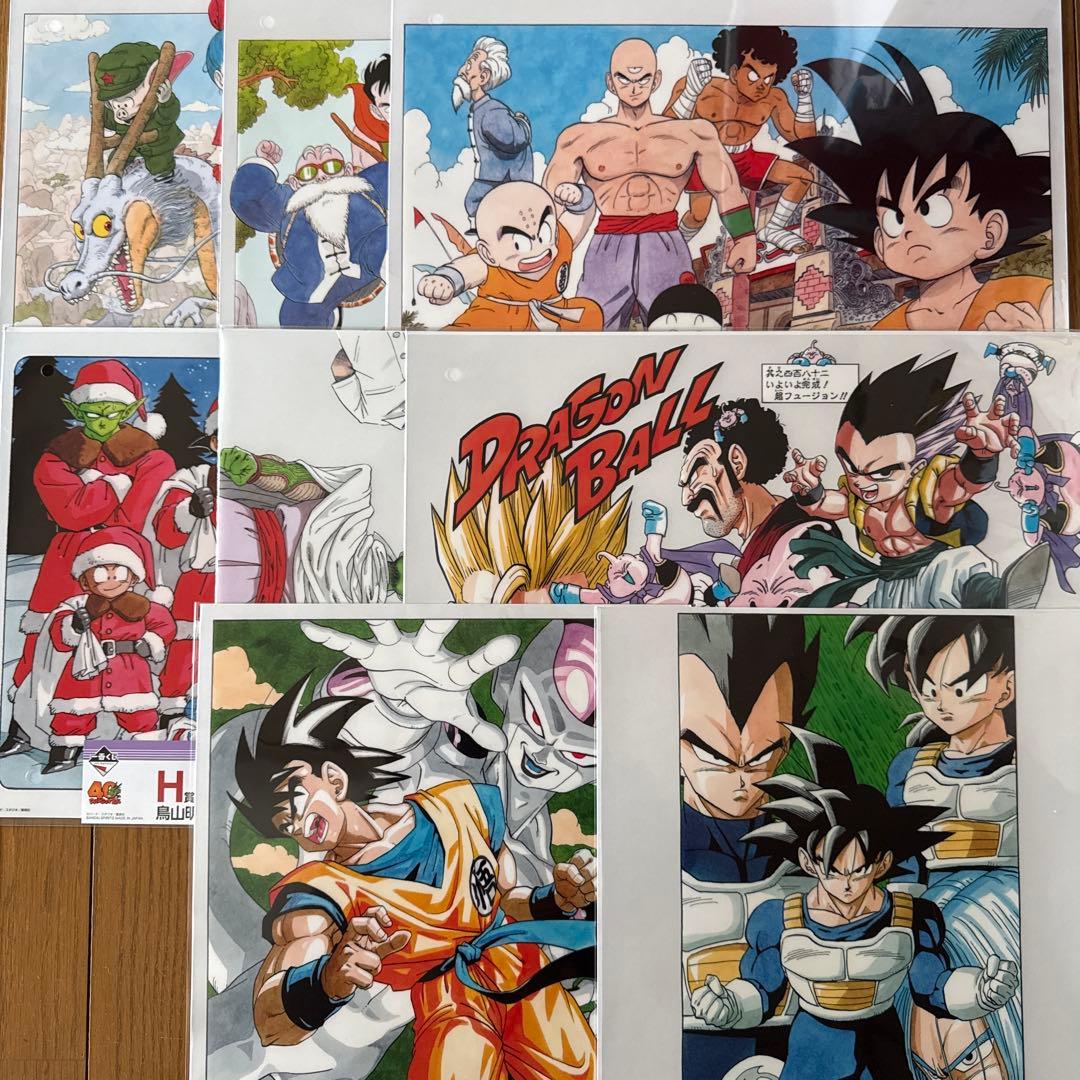 一番くじ ドラゴンボール H賞 鳥山明カラーイラストクリアポスター 8種