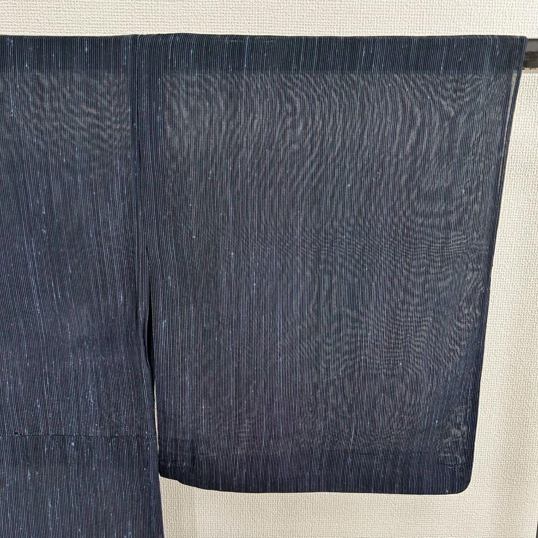 身幅大きめ 夏着物 裄69.5紗織 藍染め やまとお誂え 希少サイズT-7157