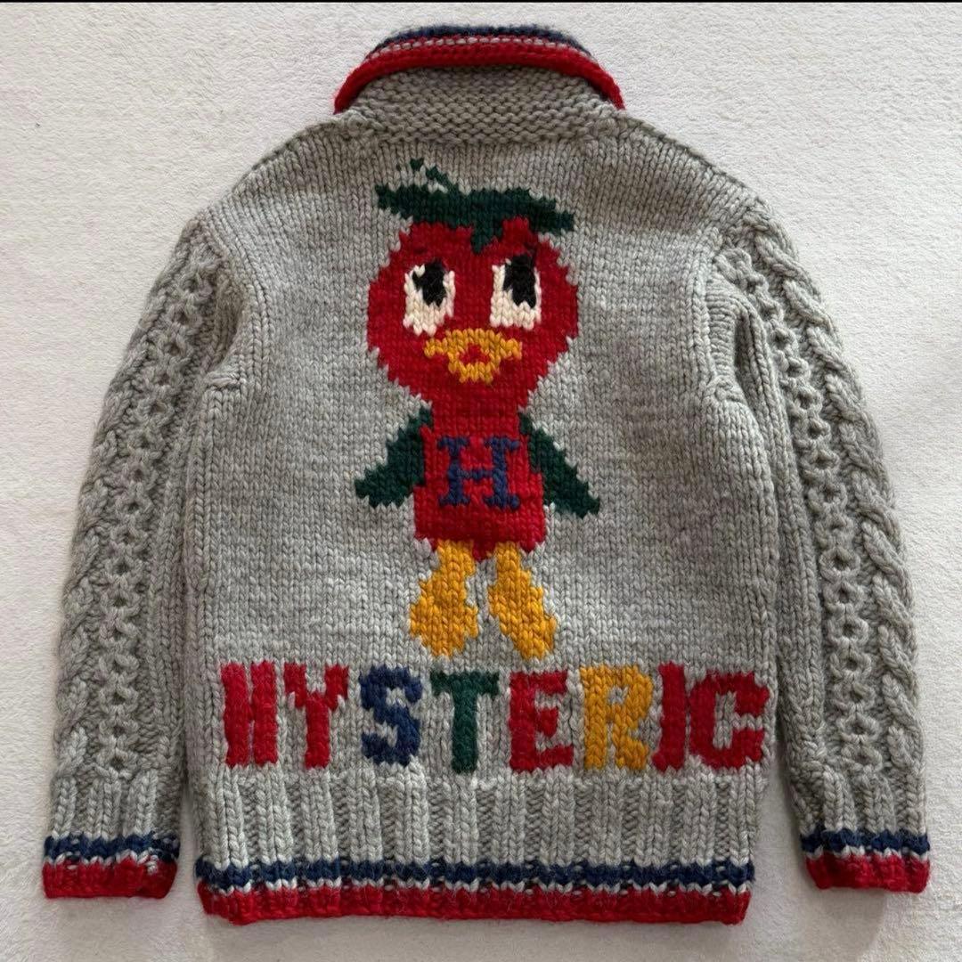 ヒステリックグラマー カウチンニット ヘビーウェイト トマトバード グレー