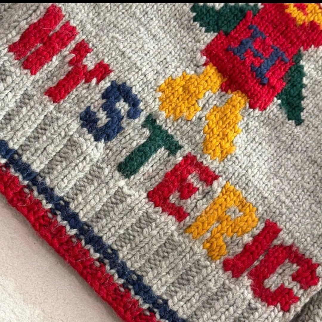 ヒステリックグラマー カウチンニット ヘビーウェイト トマトバード グレー