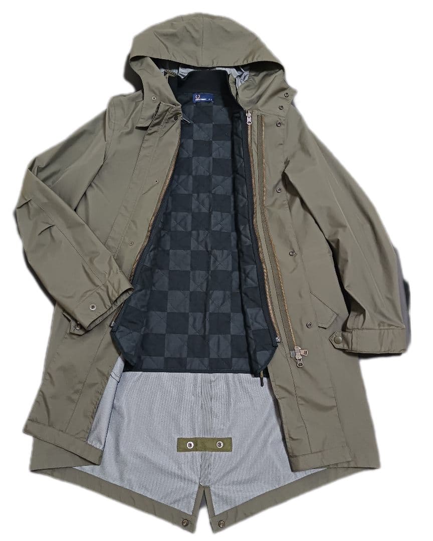 フレッドペリー◇3way！メンズ モッズコート ベスト内蔵◇カーキ