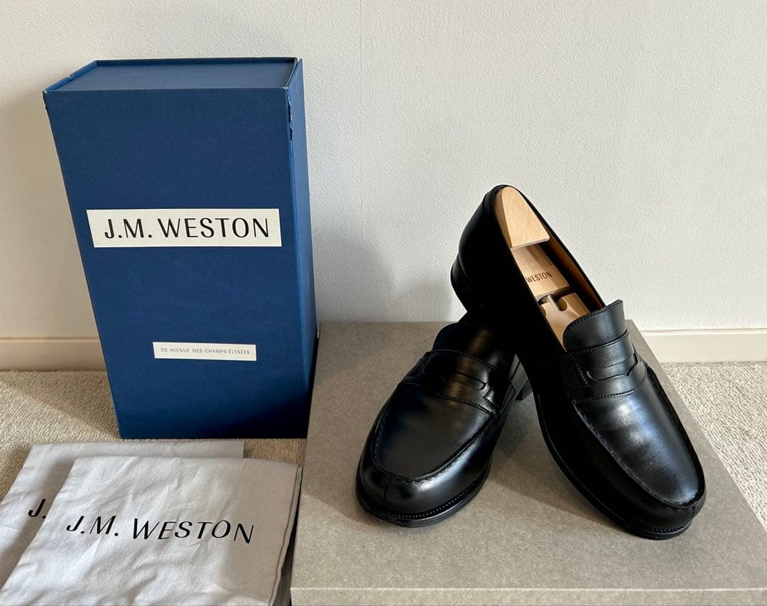 【美品】J.M.WESTON ローファー 180 ボックスカーフ 5E ブラック