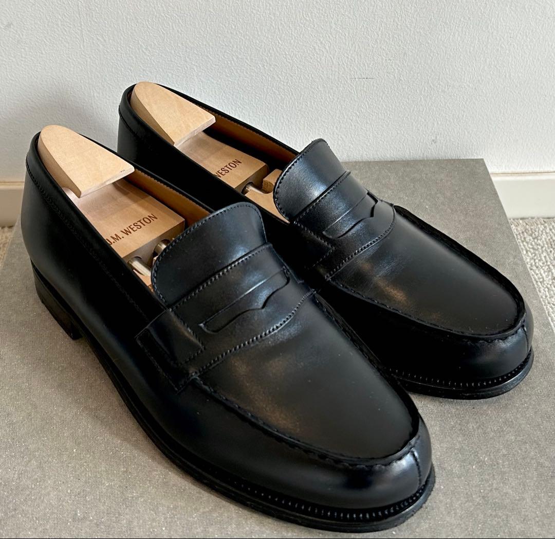 【美品】J.M.WESTON ローファー 180 ボックスカーフ 5E ブラック