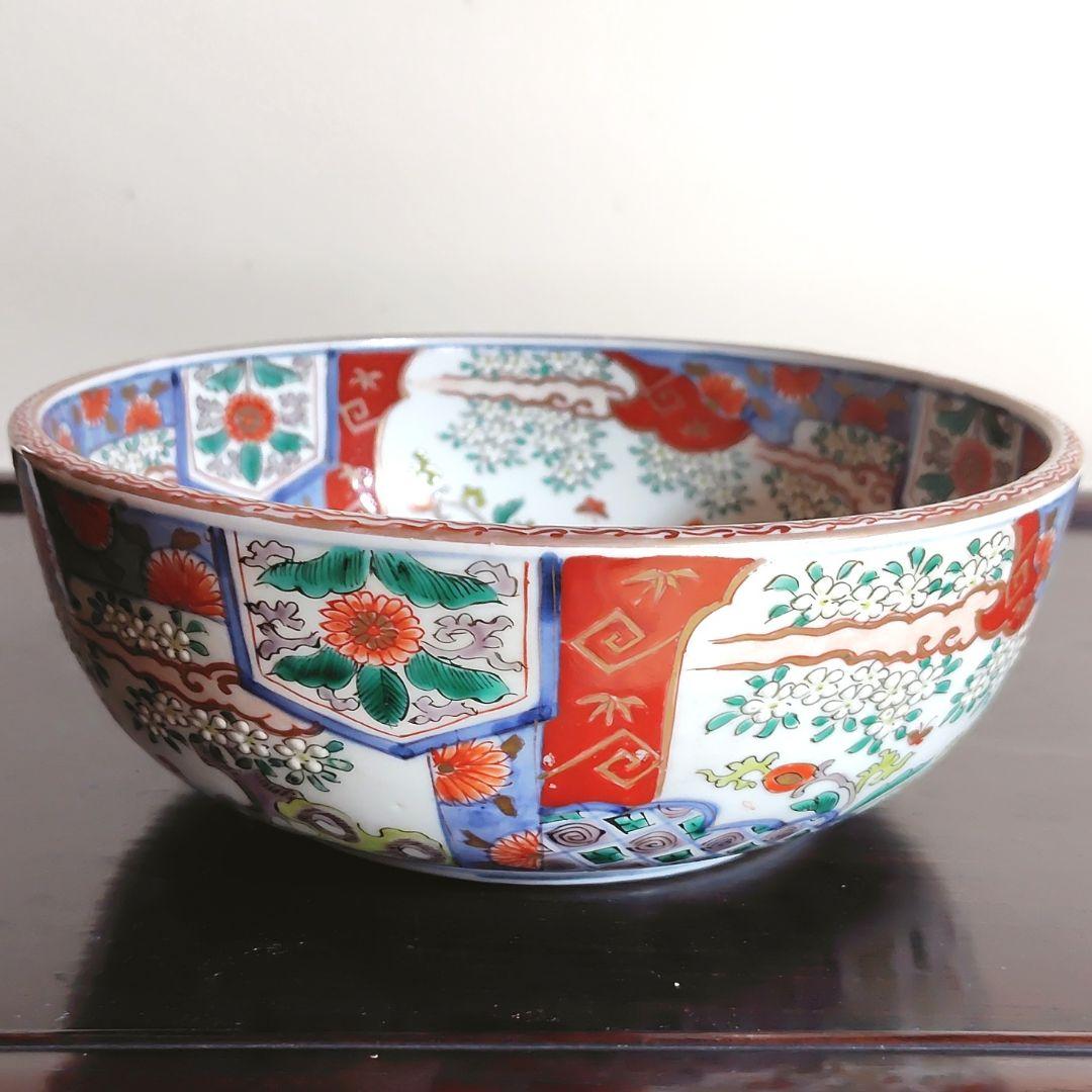 伊万里 錦絵鉢 2枚セット 鳳凰 花 レトロ アンティーク 金彩 冬 春