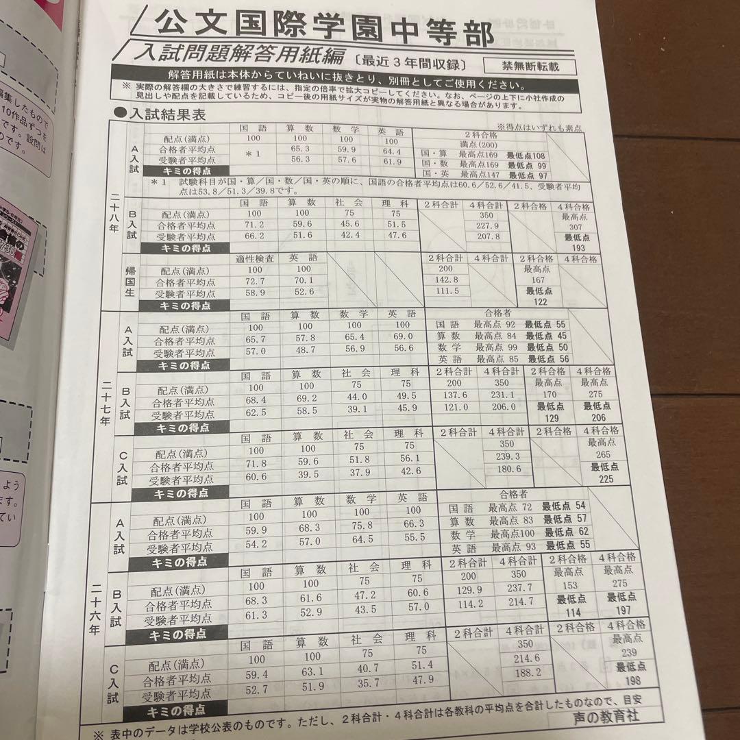 公文国際学園中等部 過去問 平成29年度用 - メルカリ
