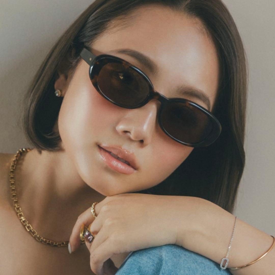 Zoff 伊原葵 サングラス オーバル ブラウン 新品未使用・正規品】伊原葵×Zoffコラボ オーバル サングラス ブラウン