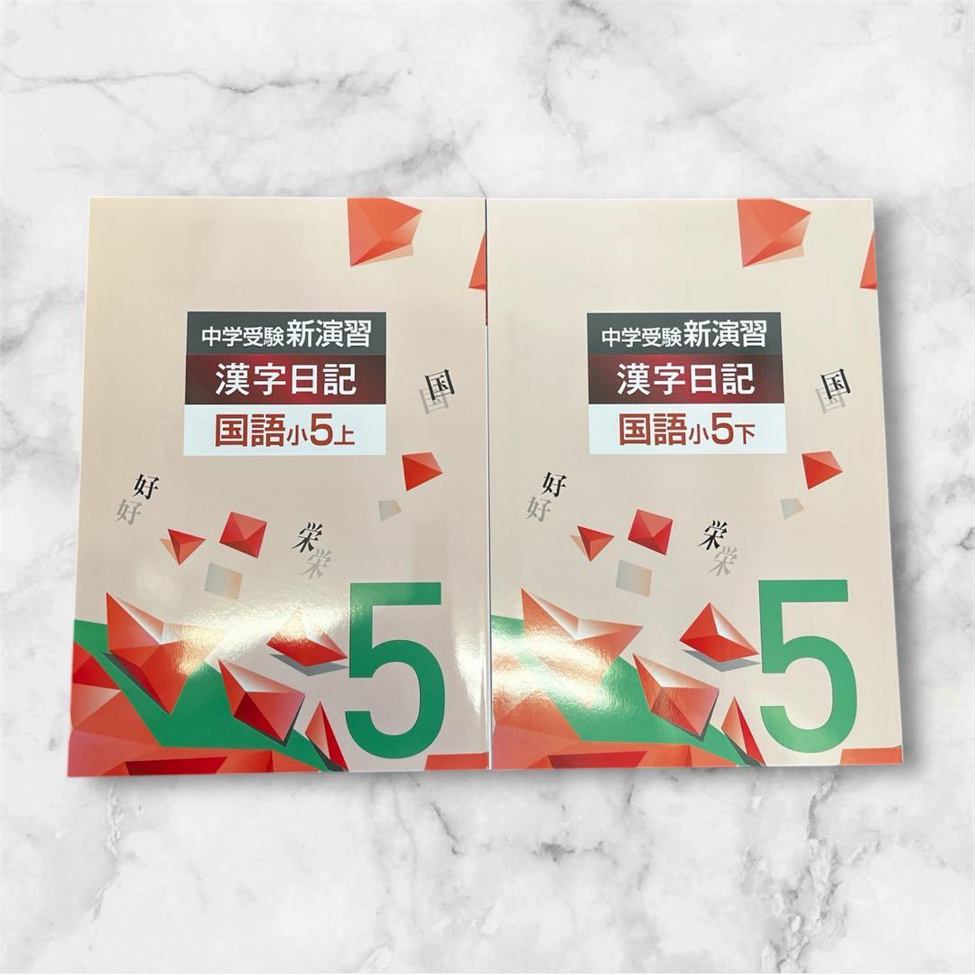 ⭐️上下セット⭐️漢字日記 小5 中学受験 新演習 国語 塾教材 新品