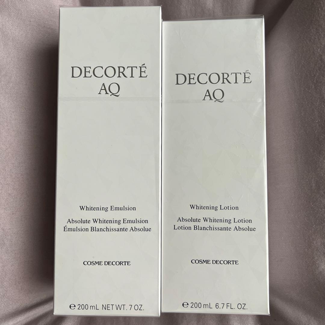 新品未使用 コスメデコルテ AQホワイトニングエマルジョン・ローションセット 試してみた】AQ ホワイトニング エマルジョン DECORTÉの効果・肌質別の