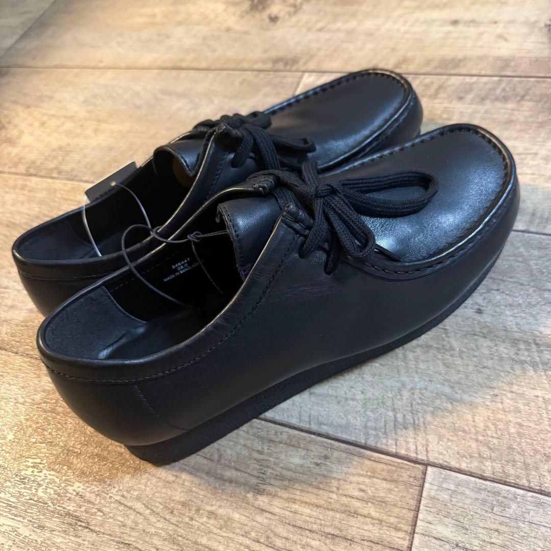 新品未使用品 レア GU ネット限定 リアルレザー 黒 モカシンシューズ