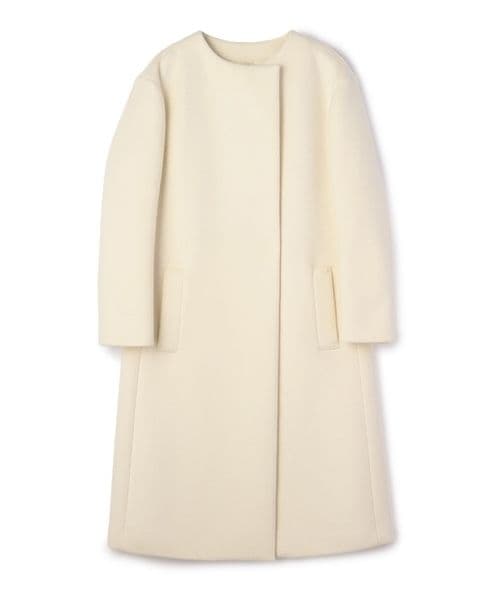 美品ESTNATION　ホワイト　コート　サイズ38 毛100% 美品ESTNATION ホワイト コート サイズ38 毛100% ファッシ