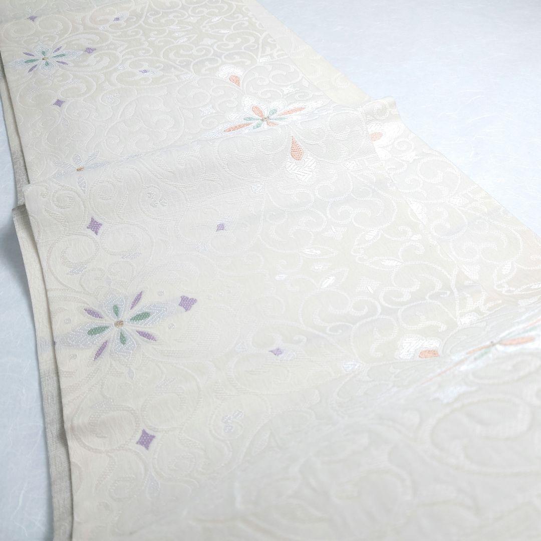 正絹 袋帯 弥栄織物謹製 ぜんまい ヨーロピアン図案 未使用品 スリー