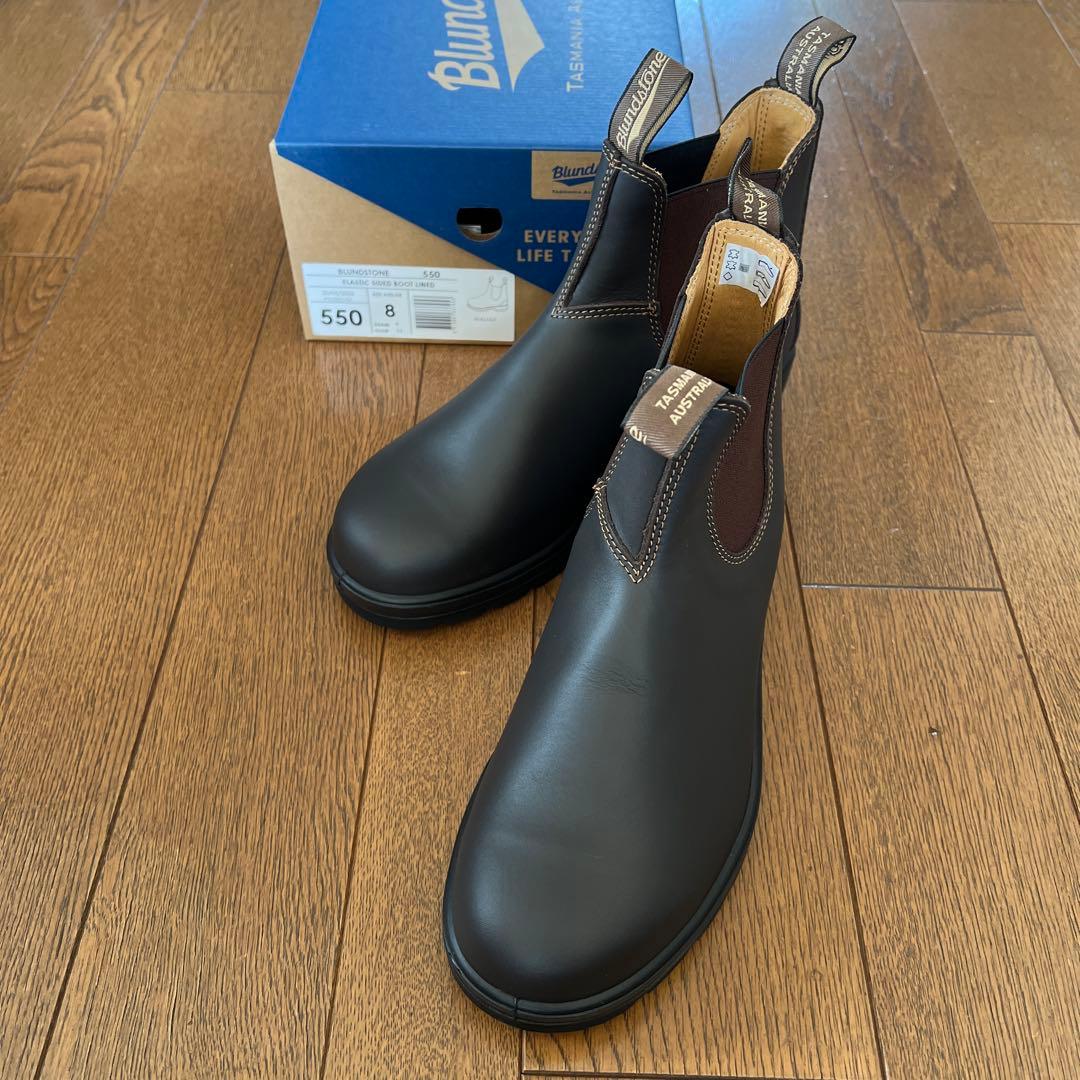 靴 Blundstone 550 #8 WALNUT Walnut Brown Premium Leather Chelsea Boots, Men's Classics 550