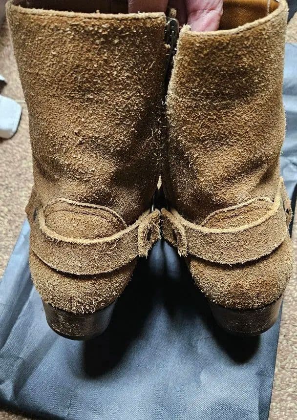 エディ期 希少な42.5 リングブーツ ハーネスブーツ スエード - メルカリ