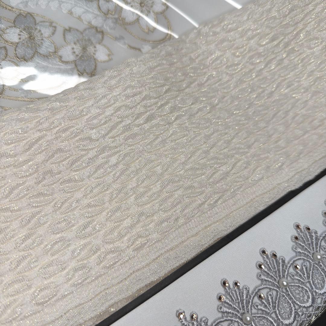 新品 2027年モデル 帯締め 帯揚げ 半襟 重ね襟 振袖用 セット 白