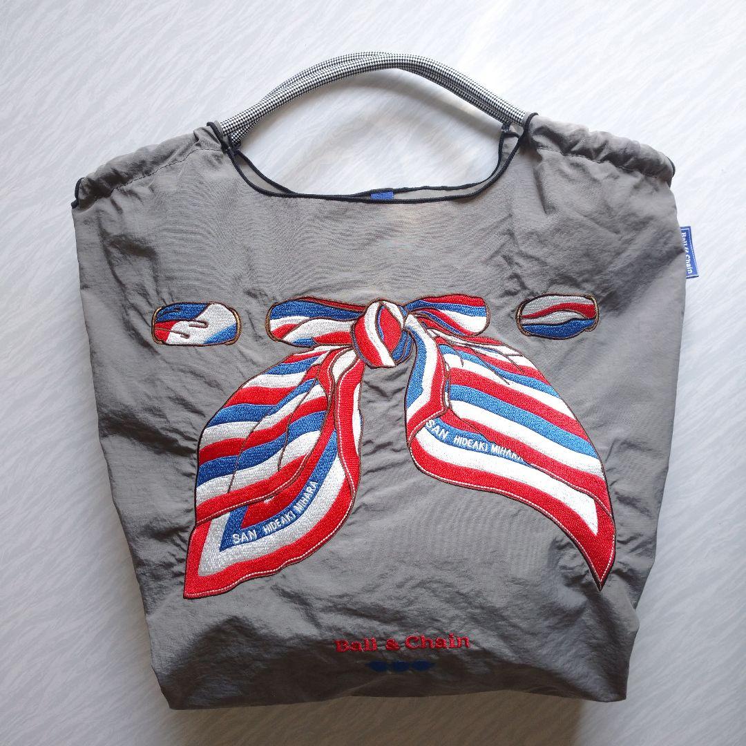 ボールアンドチェーン スカーフ柄刺繍 エコバッグ M ラシット 2点