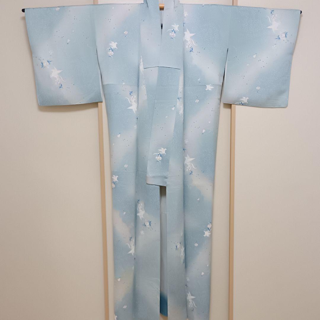 朱*構様 ペガサス柄小紋 サイズ大きめ 身丈169.5㎝ 裄68㎝ トール