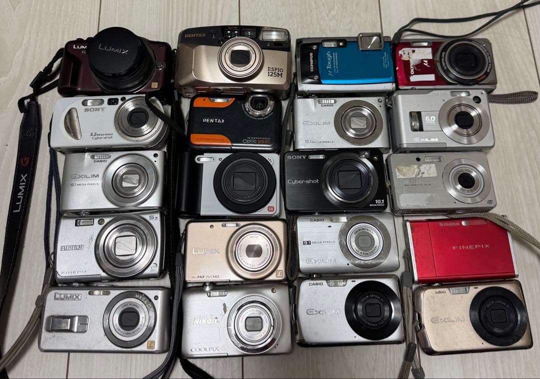 デジタルカメラ　20点セット　(未確認) (ジャンク品) Yahoo!オークション -「ジャンクカメラ まとめて」の落札相場・落札価格