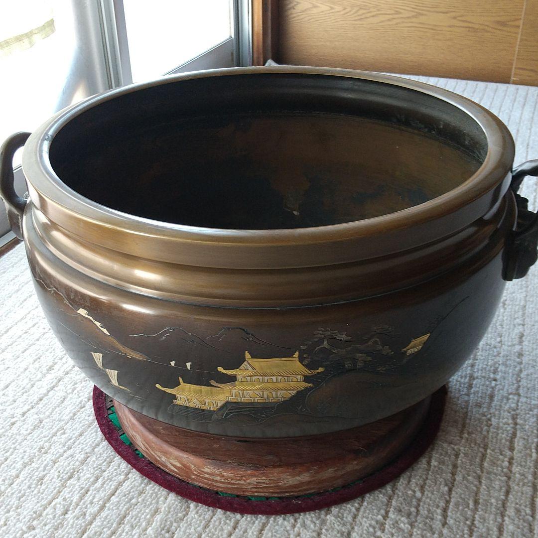 真鍮製 火鉢 - メルカリ