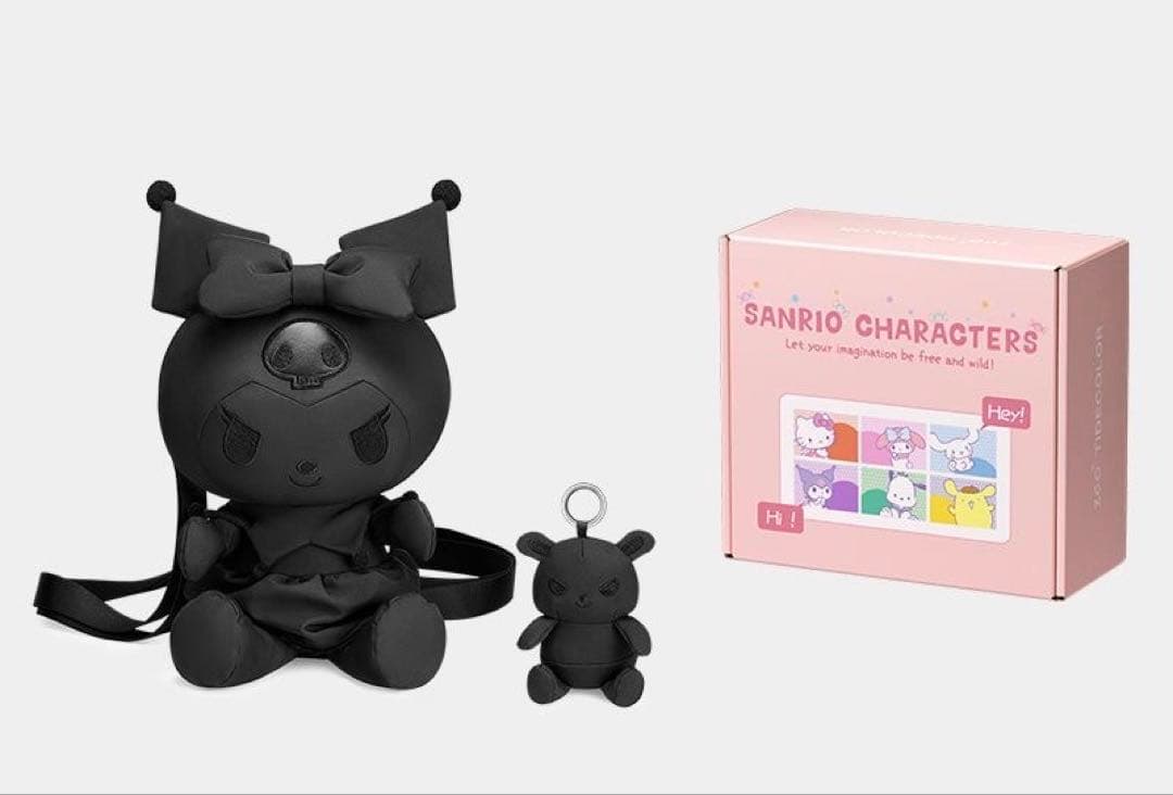 クロミ ダイカット リュック レア 20周年 ぬいぐるみ バッグ 黒 - メルカリ