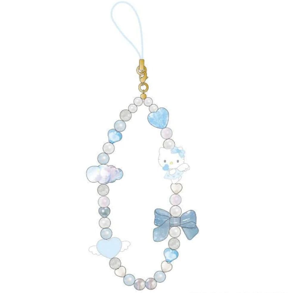 匿名配送】サンリオ ハローキティ フォンストラップ エンジェル ブルー