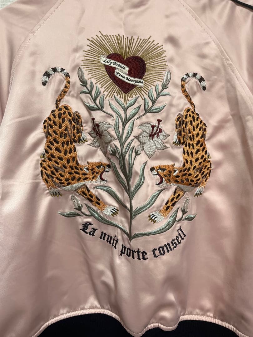 LILY BROWN×KEITA エンブロイダリーリバーシブルスカジャン ピンク