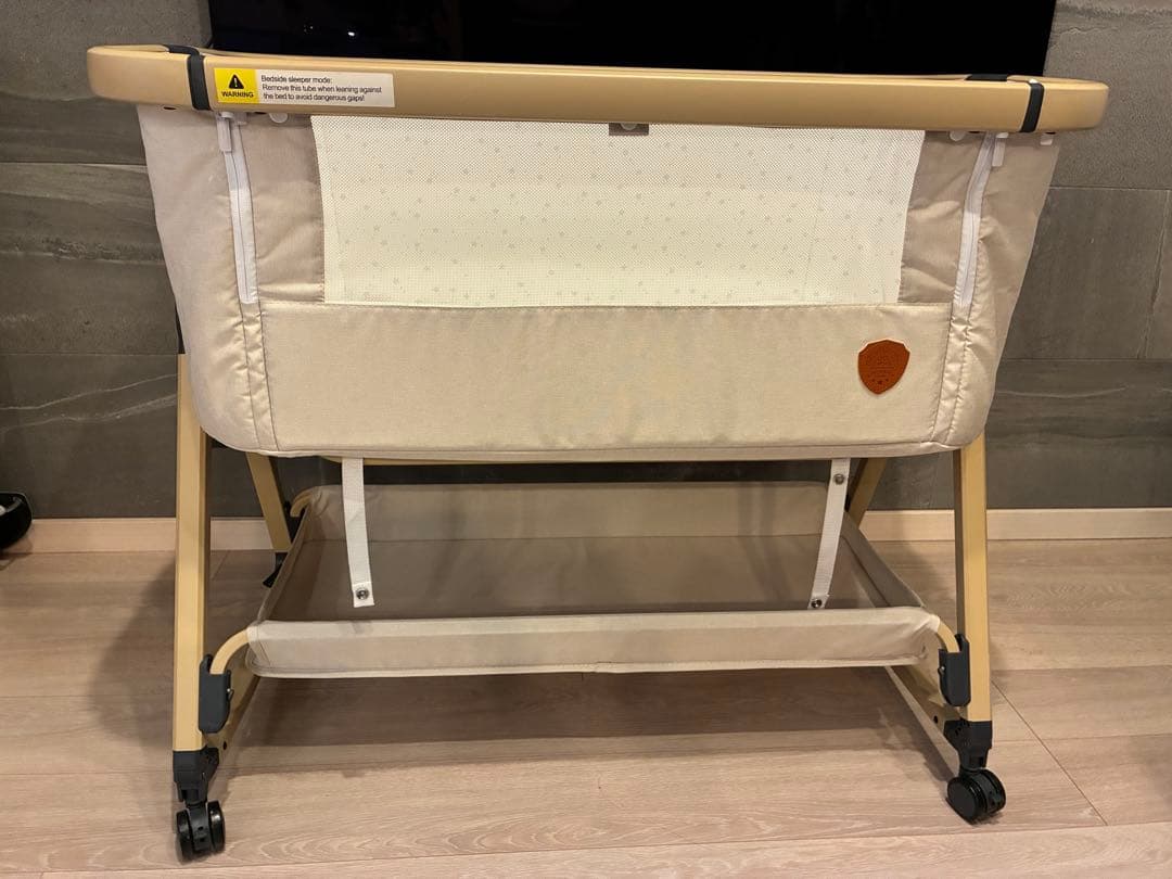 HZDMJベビーベッド(ベージュ)&IKEAのサイドポケット HZDMJベビーベッド(ベージュ)&IKEAのサイドポケット HZDMJベビーベッド