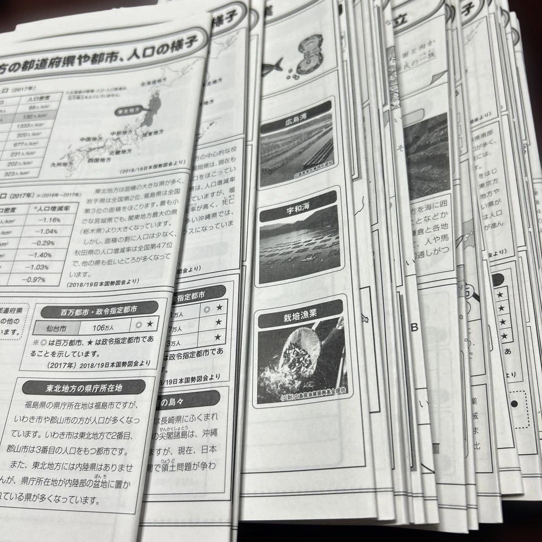 ⑤ サピックス SAPIX 5年 社会 希少 通年重要内容まとめ❣️ フル