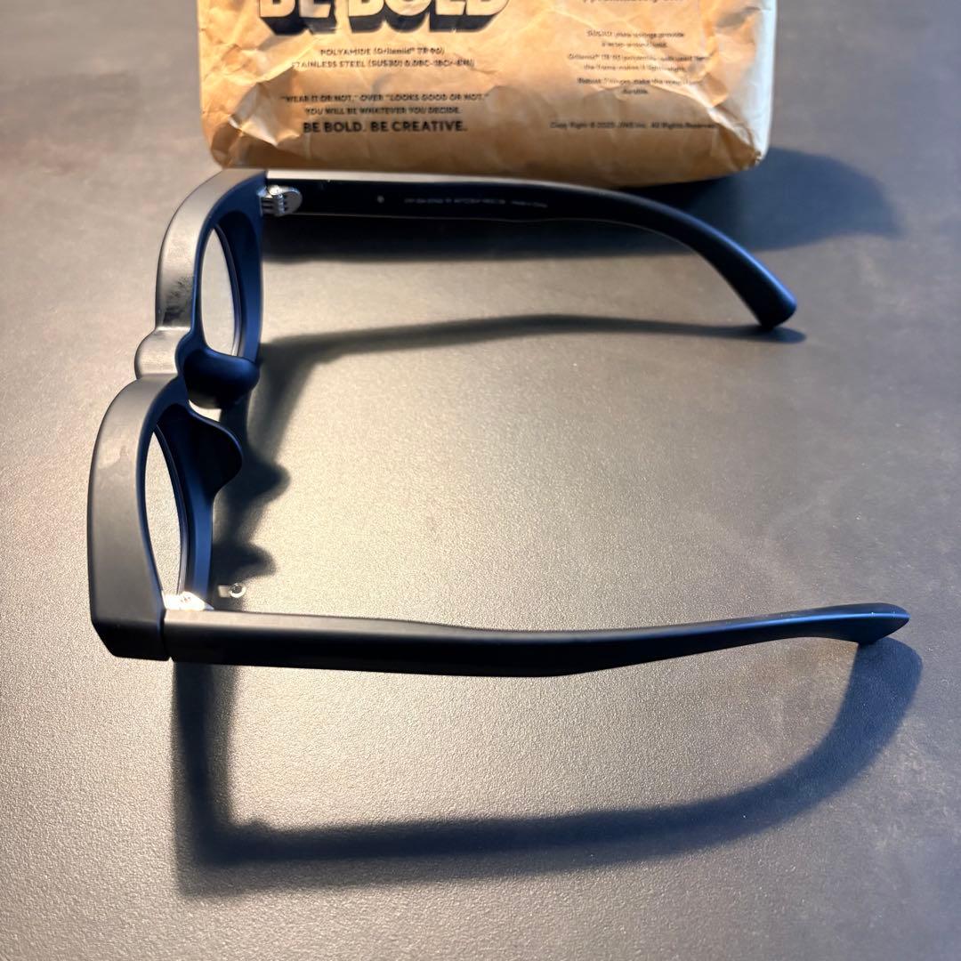 新品完売品】JINS BE BOLD マットブラック 極太 ボストン - メルカリ