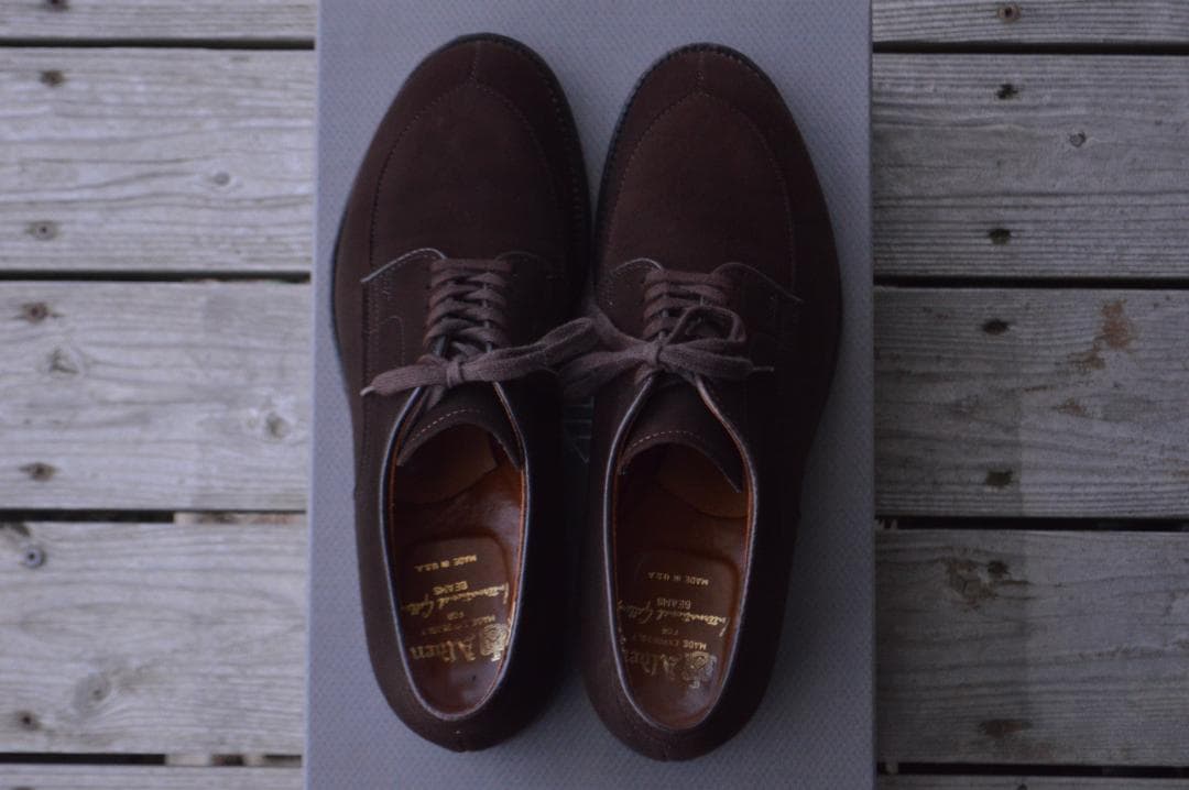 美品　ALDEN　Vチップ　6.5D　ダークブラウン　モディファイドラスト