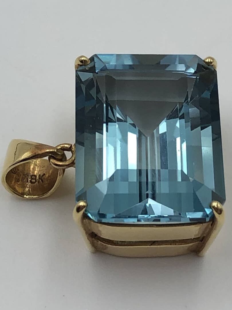 【masa_ruth1012】 アクアマリン ペンダント K18刻印 K18イエローゴールド アクアマリン ペンダントトップ | 高品質 金