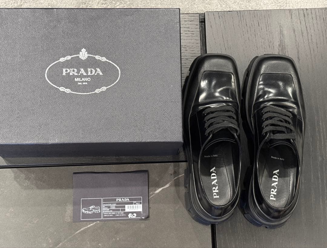 PRADA モノリス ダービーシューズ UK10.5 29cm相当 - メルカリ