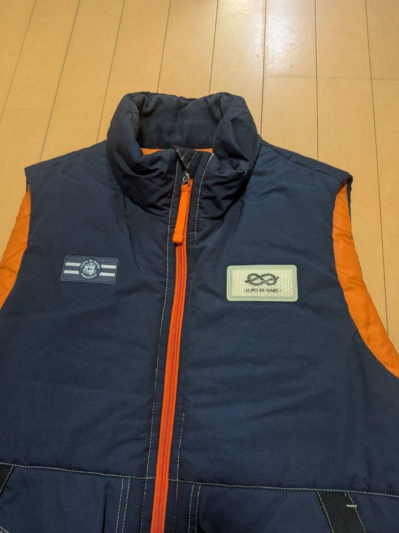 シナコバ ダウンベスト ネイビー/オレンジ - メルカリ